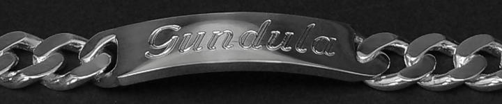 ID-Armband Gravur Armband 925 Sterling Silber Breite 10,5mm  massiv