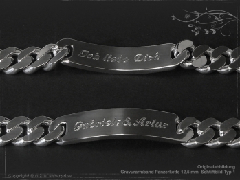 Curb Chain ID-Bracelet  B12.5L24