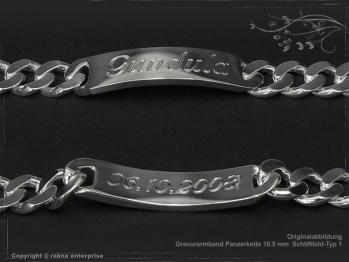 Curb Chain ID-Bracelet  B10.5L25