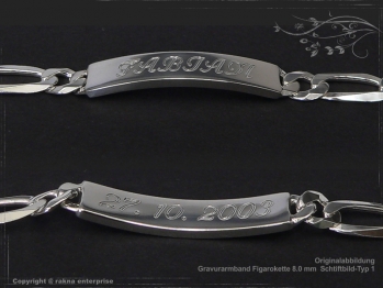 Figaro Chain ID-Bracelet  B8.0L18