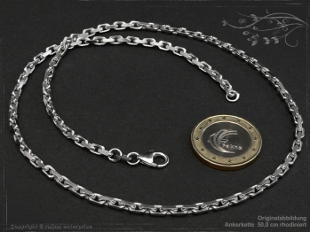 Ankerkette B3.0L65 rhodiniert