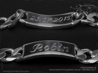 ID Panzerarmband Gravur-Platte B15.0L21cm