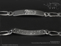 ID Figaroarmband Gravur-Platte B8.0L19cm
