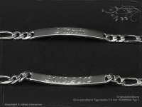 ID Figaroarmband Gravur-Platte B5.5L17cm