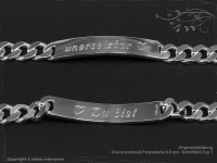 ID Panzerarmband Gravur-Platte B8.0L21cm